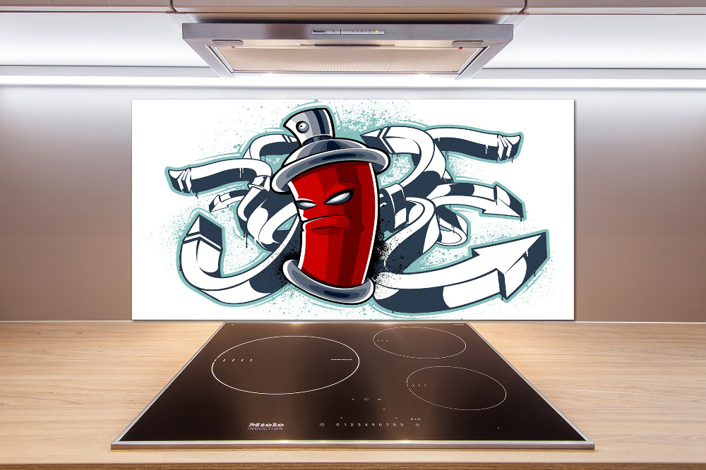 Panel między meble w kuchni Graffiti