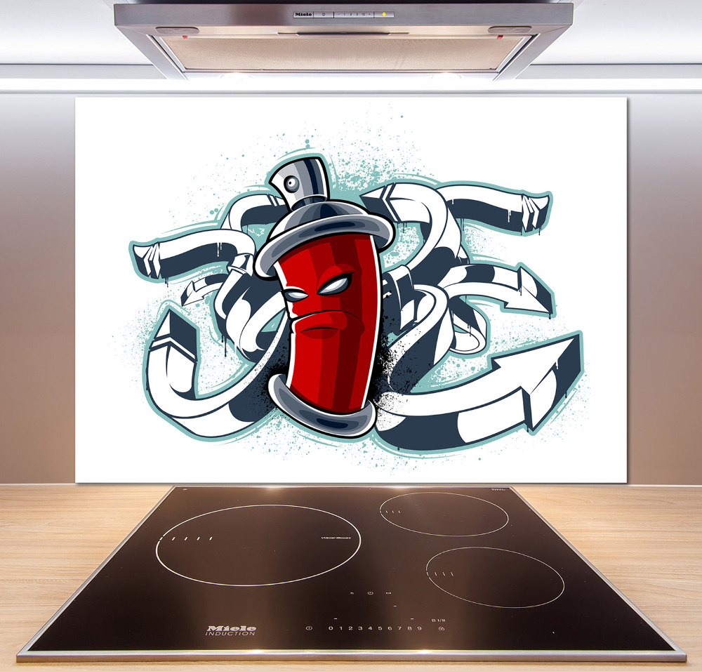 Panel między meble w kuchni Graffiti