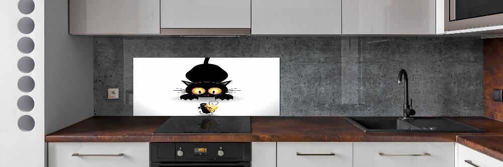 Panel dekor szkło Kot i mysz