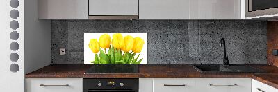 Panel do kuchni Żółte tulipany