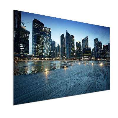 Panel do kuchni Singapur nocą
