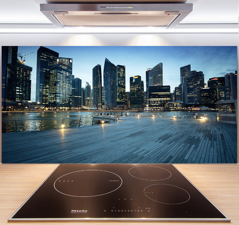 Panel do kuchni Singapur nocą