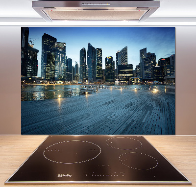 Panel do kuchni Singapur nocą