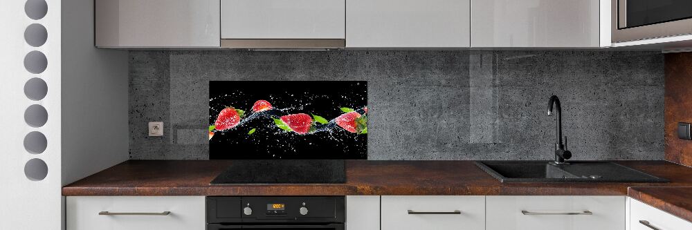 Panel do kuchni Truskawki i woda