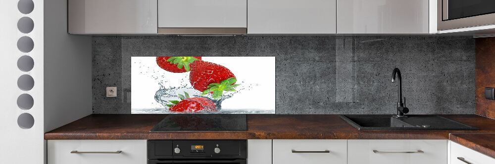 Panel do kuchni Truskawki i woda