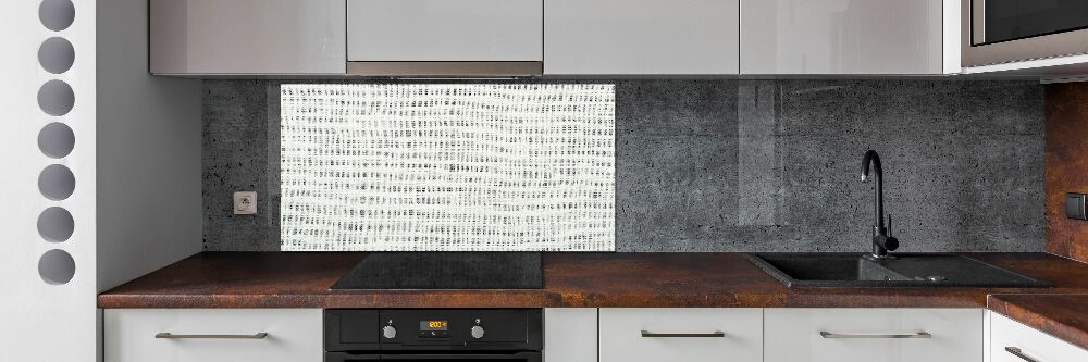 Panel lacobel Lniane białe płótno