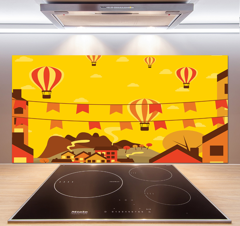 Panel do kuchni Balony nad miastem