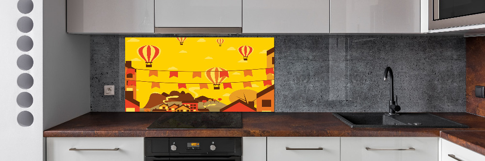 Panel do kuchni Balony nad miastem