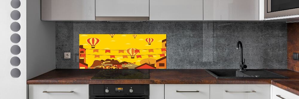 Panel do kuchni Balony nad miastem
