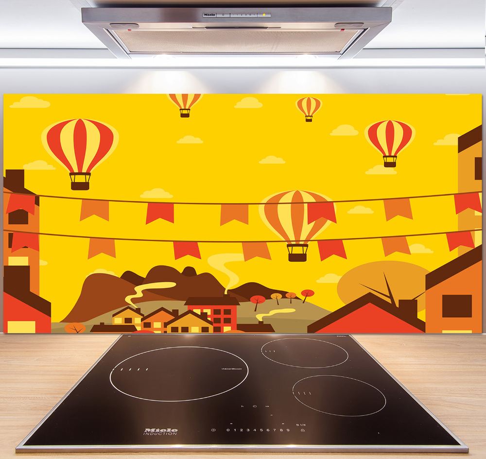 Panel do kuchni Balony nad miastem