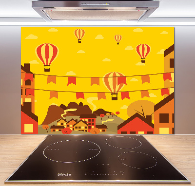 Panel do kuchni Balony nad miastem