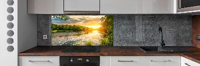 Panel do kuchni Zmierzch nad rzeką