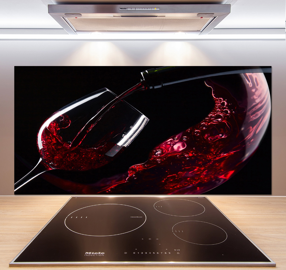 Panel do kuchni Czerwone wino
