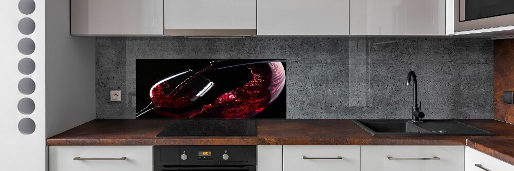 Panel do kuchni Czerwone wino