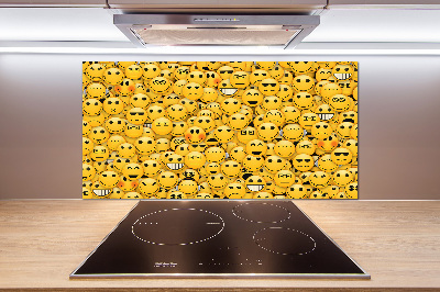 Panel między meble w kuchni Emotikony