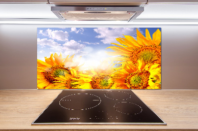 Panel dekor szkło Słoneczniki