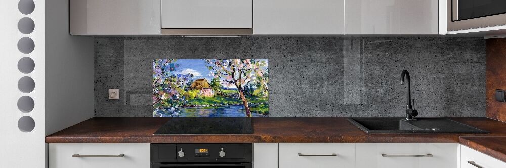Panel do kuchni Wiosenny pejzaż