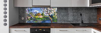Panel do kuchni Wiosenny pejzaż