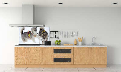 Panel dekor szkło Husky zimą