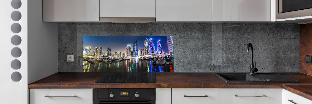 Panel dekor szkło Dubaj nocą