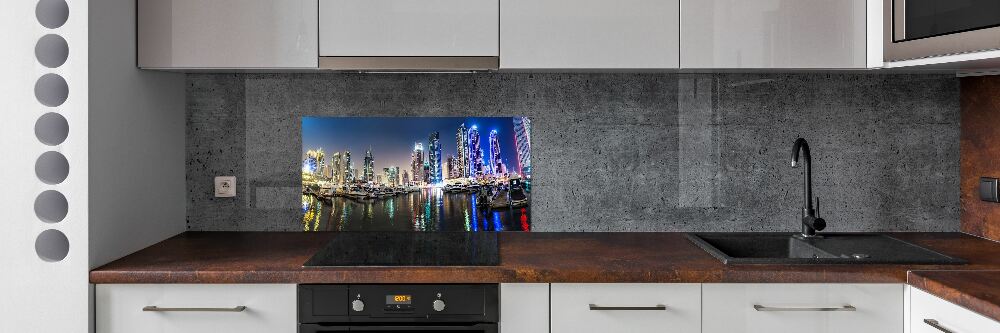 Panel dekor szkło Dubaj nocą
