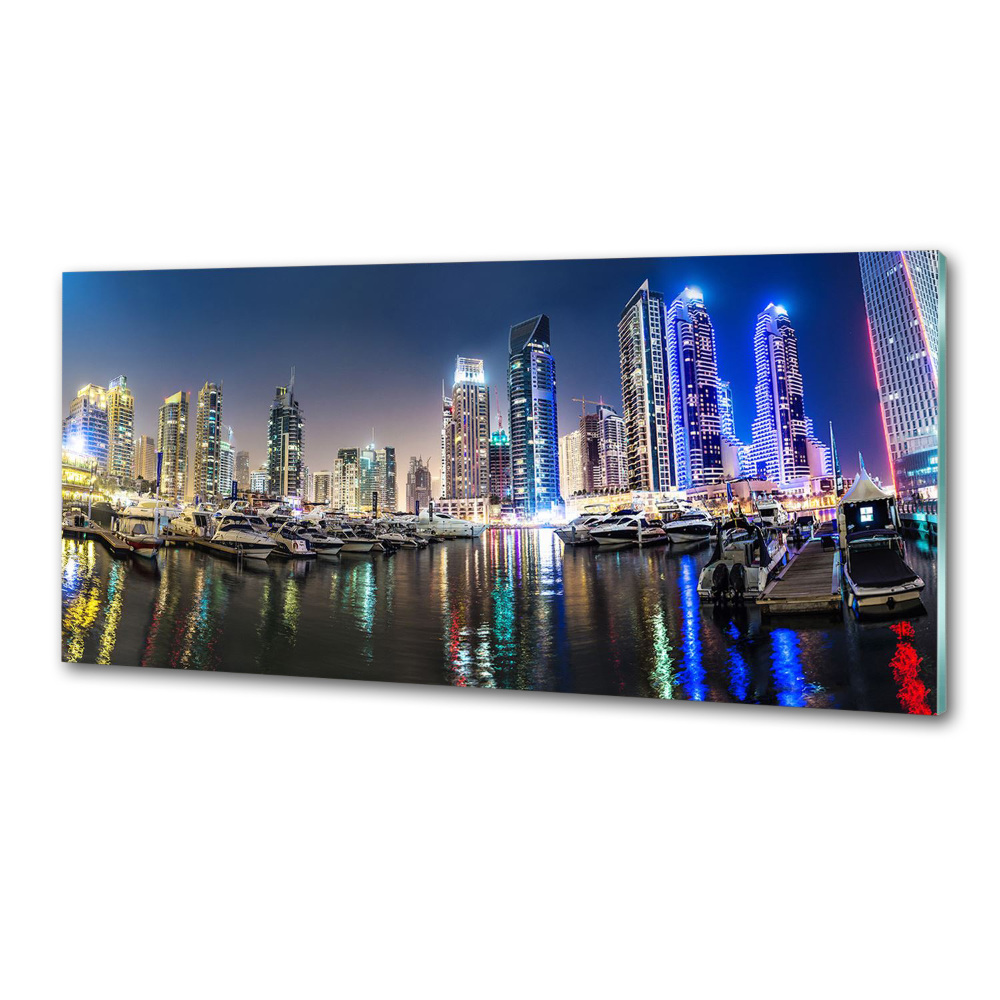 Panel dekor szkło Dubaj nocą