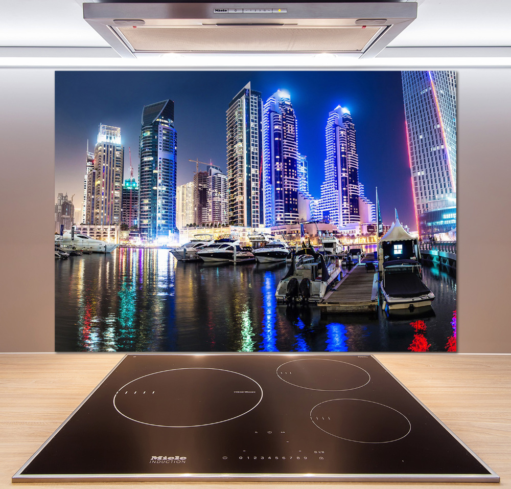Panel dekor szkło Dubaj nocą