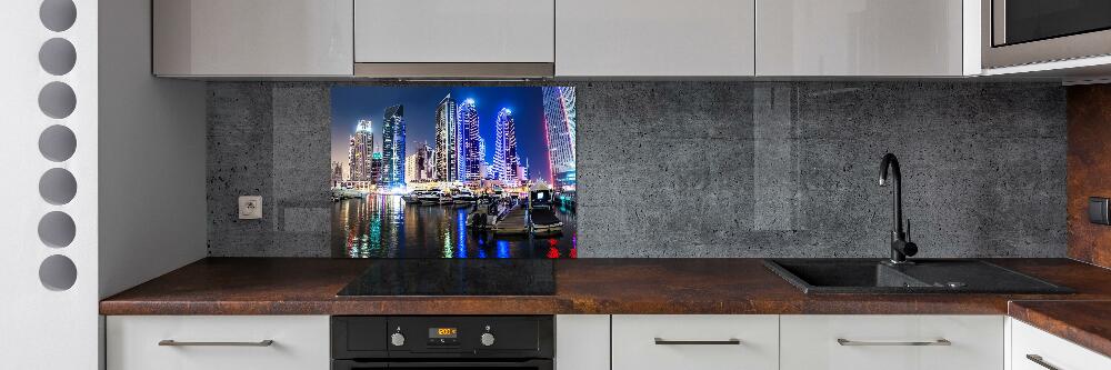 Panel dekor szkło Dubaj nocą