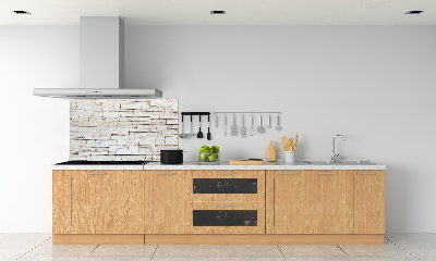 Panel lacobel Biała ściana kamień