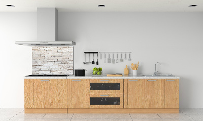 Panel lacobel Biała ściana kamień