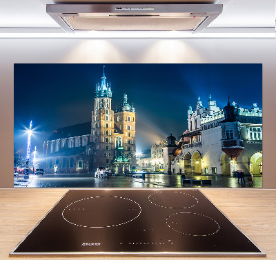 Panel dekor szkło Kraków nocą