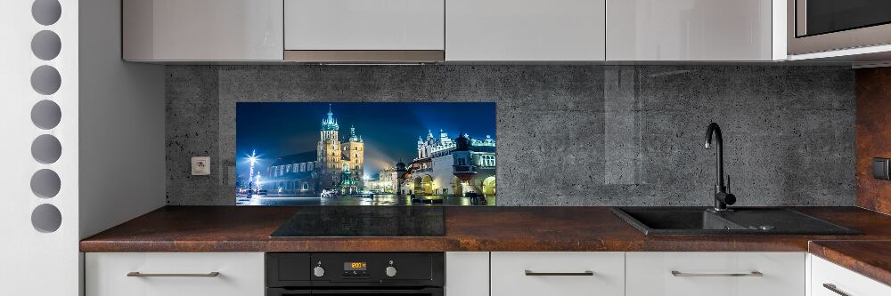 Panel dekor szkło Kraków nocą