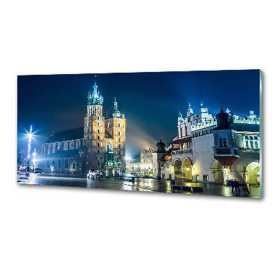 Panel dekor szkło Kraków nocą