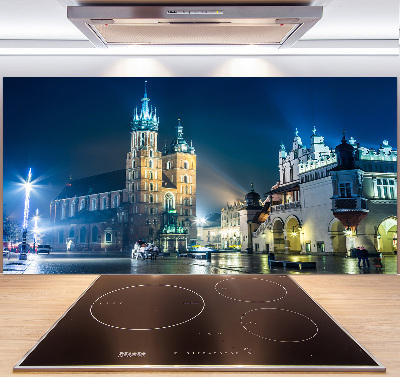 Panel dekor szkło Kraków nocą