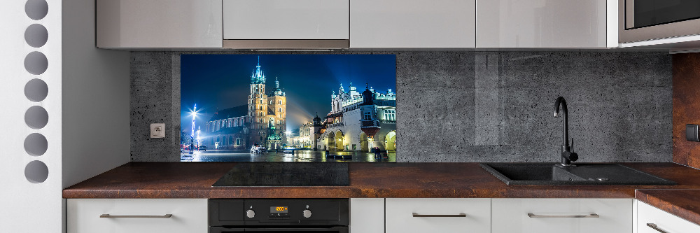 Panel dekor szkło Kraków nocą