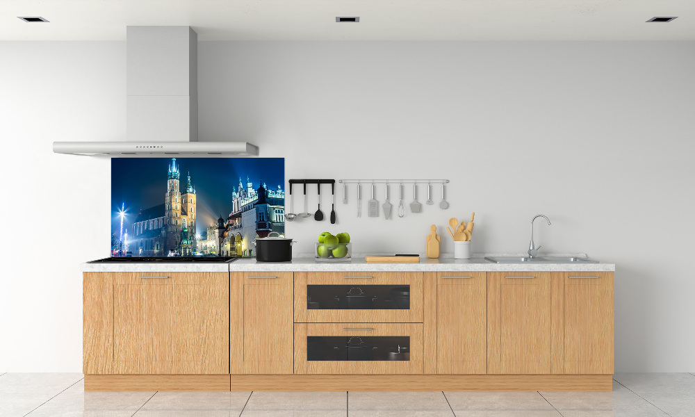Panel dekor szkło Kraków nocą