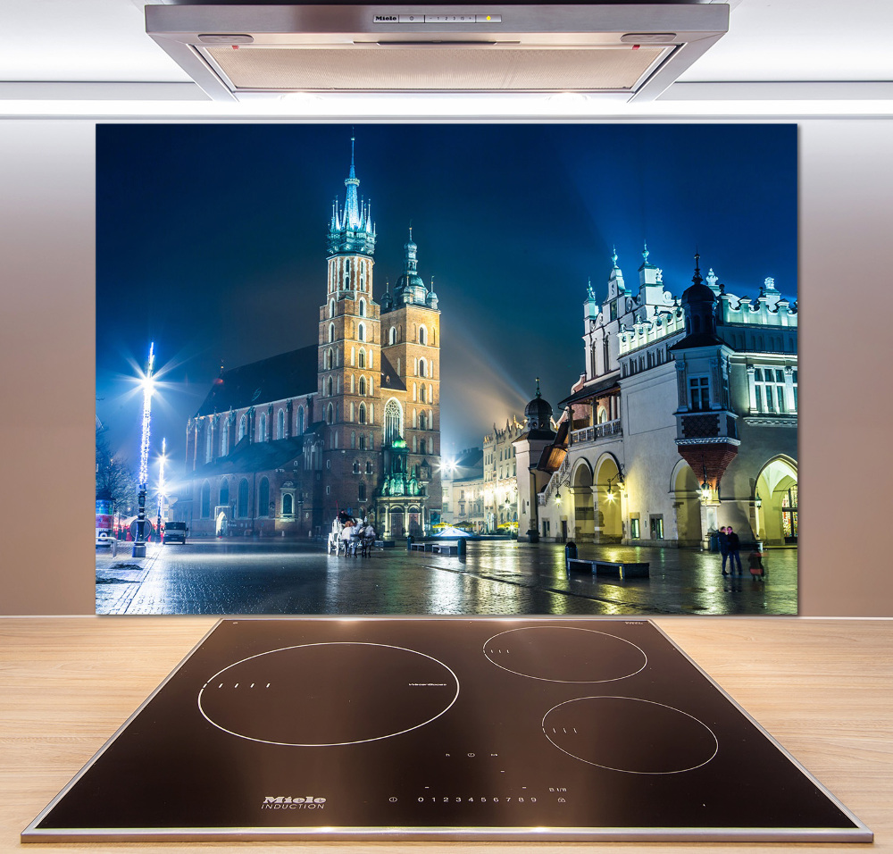 Panel dekor szkło Kraków nocą