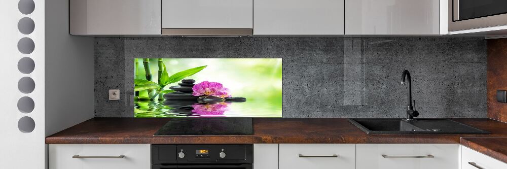 Panel między meble w kuchni Orchidea