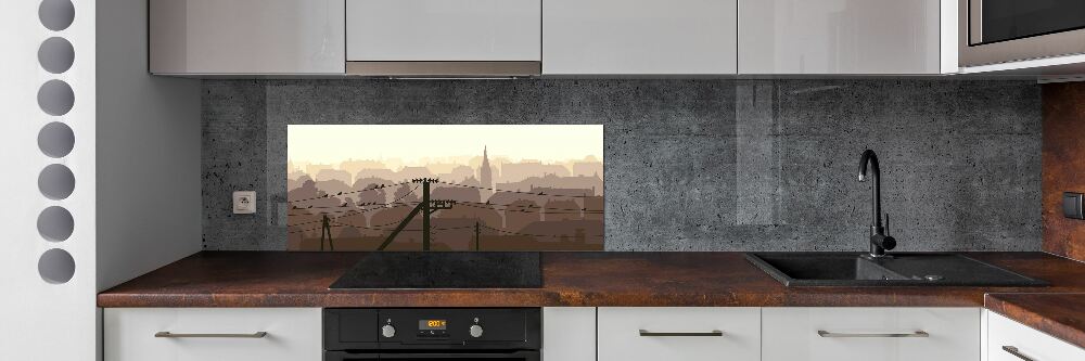 Panel lacobel Miasto linia