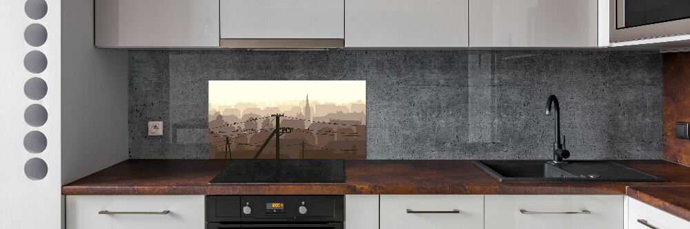 Panel lacobel Miasto linia