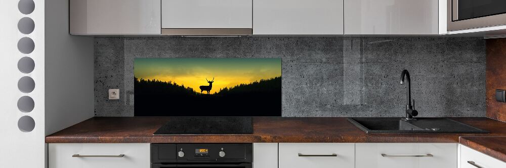 Panel szklany do kuchni Jeleń