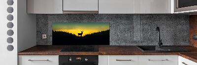 Panel szklany do kuchni Jeleń
