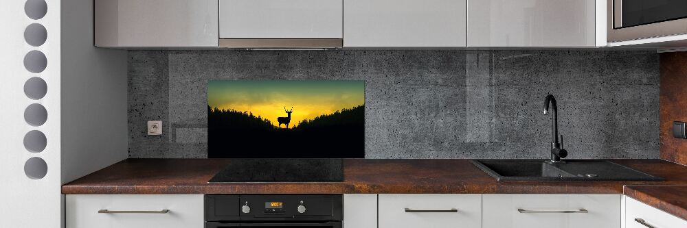 Panel szklany do kuchni Jeleń