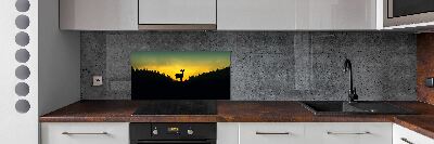 Panel szklany do kuchni Jeleń