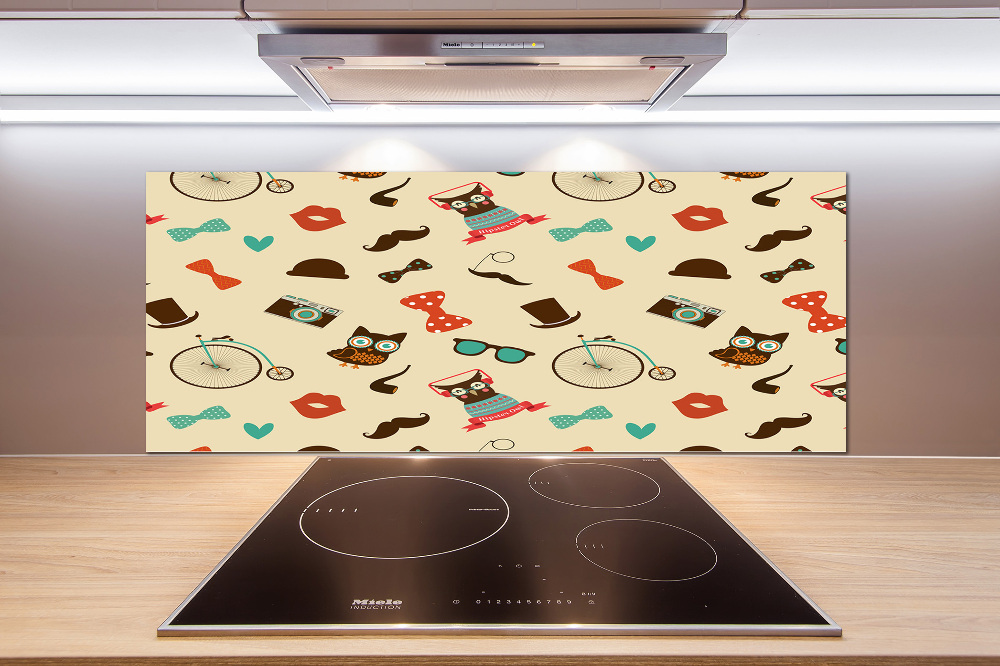 Panel do kuchni Hipsterskie sowy
