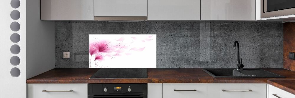Panel dekor szkło Różowy kwiat