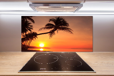 Panel lacobel Zachód słońca plaża