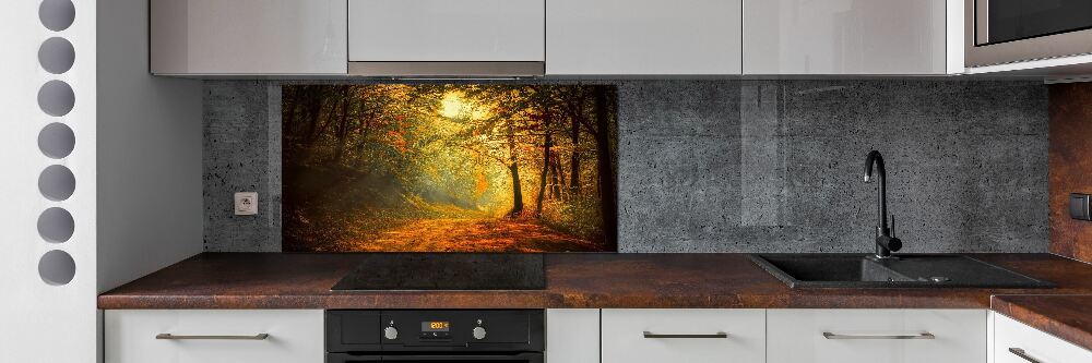 Panel dekor szkło Las jesienią