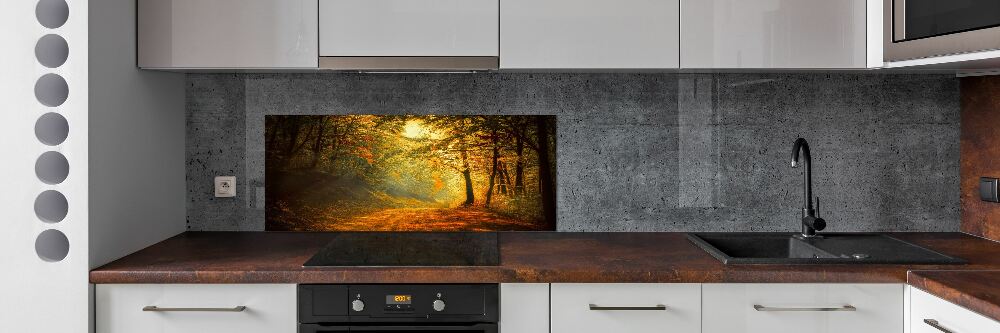 Panel dekor szkło Las jesienią