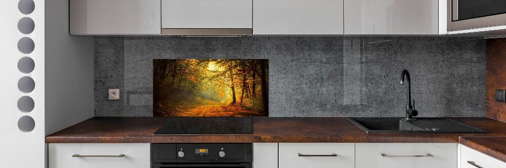 Panel dekor szkło Las jesienią